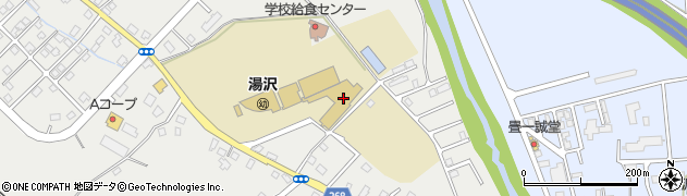 湯沢町立湯沢中学校（湯沢学園）周辺の地図