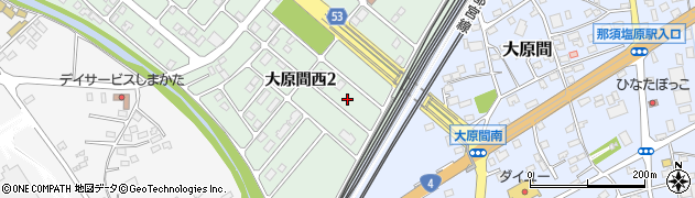 栃木県那須塩原市大原間西2丁目7周辺の地図