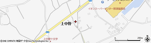 栃木県那須塩原市上中野355周辺の地図