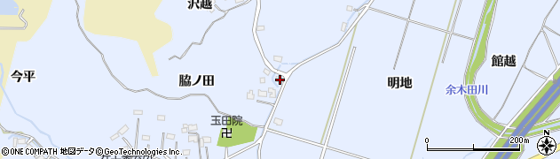 福島県いわき市山田町明地周辺の地図