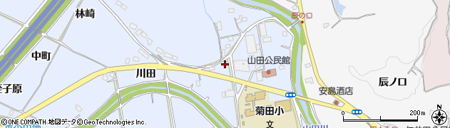 福島県いわき市山田町（川田）周辺の地図