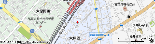 栃木県那須塩原市大原間382周辺の地図