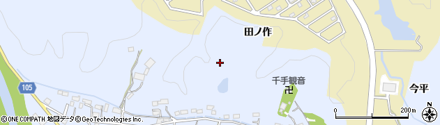 福島県いわき市山田町（田ノ作）周辺の地図