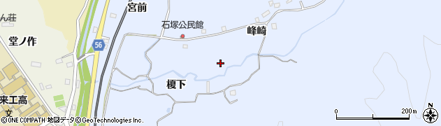 福島県いわき市石塚町（峰崎）周辺の地図