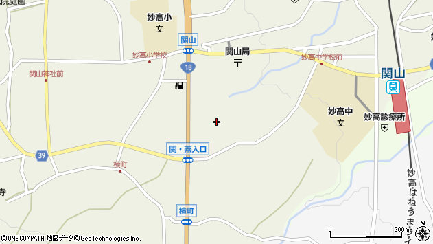 〒949-2141 新潟県妙高市関山熊堂山の地図