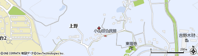 福島県いわき市山田町（上野）周辺の地図