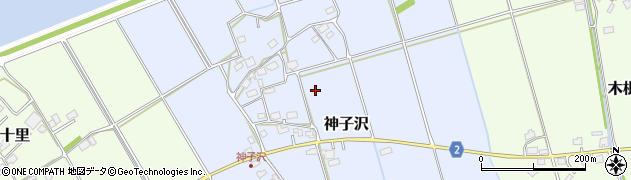 富山県下新川郡入善町神子沢周辺の地図