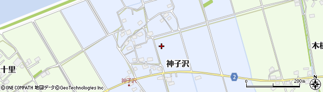 富山県入善町（下新川郡）神子沢周辺の地図