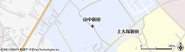 栃木県那須塩原市山中新田周辺の地図
