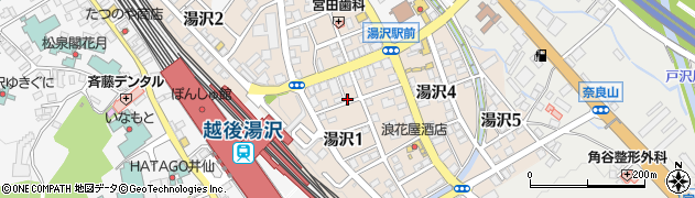 新潟県湯沢町（南魚沼郡）湯沢周辺の地図