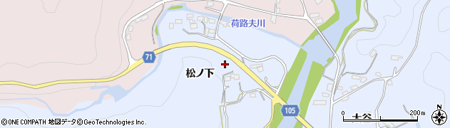 福島県いわき市川部町（松ノ下）周辺の地図