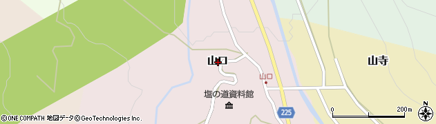 新潟県糸魚川市山口周辺の地図