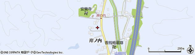 福島県いわき市山田町岸ノ内周辺の地図