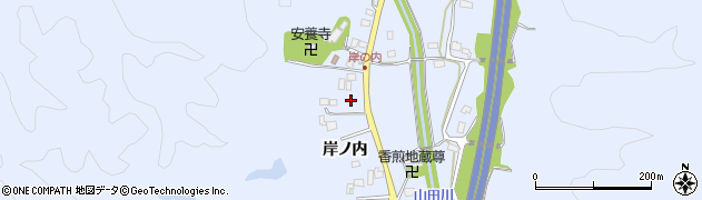 福島県いわき市山田町（岸ノ内）周辺の地図