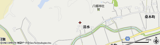 福島県いわき市添野町（清水）周辺の地図