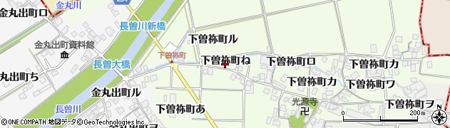 石川県羽咋市下曽祢町（ね）周辺の地図
