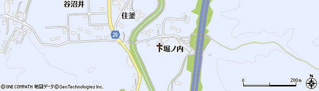 福島県いわき市山田町（下堀ノ内）周辺の地図