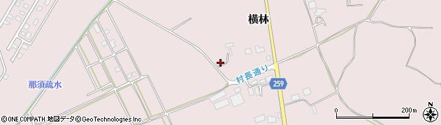 栃木県那須塩原市横林32周辺の地図