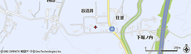 福島県いわき市山田町（谷沼井）周辺の地図
