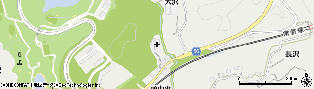 福島県いわき市添野町（大沢）周辺の地図