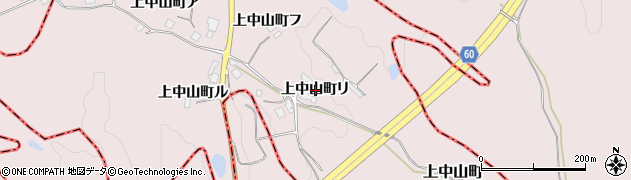 石川県羽咋市上中山町リ周辺の地図