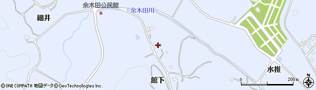 福島県いわき市山田町（館下）周辺の地図
