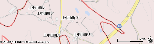 石川県羽咋市上中山町周辺の地図