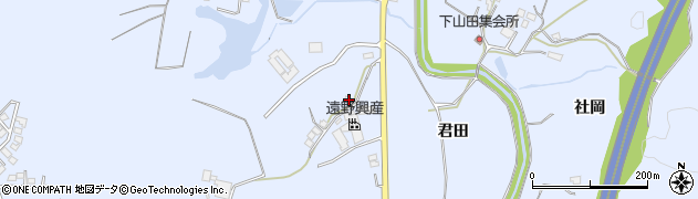 遠野興産株式会社　山田第一工場周辺の地図
