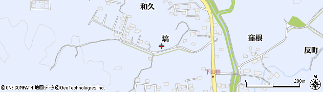 福島県いわき市山田町塙周辺の地図