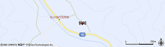 富山県朝日町（下新川郡）笹川周辺の地図