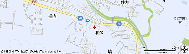福島県いわき市山田町（和久）周辺の地図