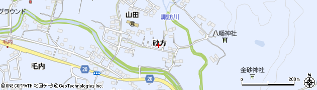 福島県いわき市山田町（砂方）周辺の地図