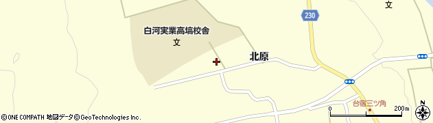 福島県塙町（東白川郡）台宿（北原）周辺の地図
