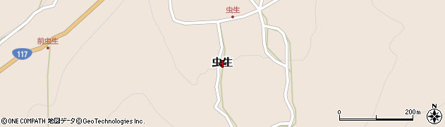 長野県野沢温泉村（下高井郡）虫生周辺の地図