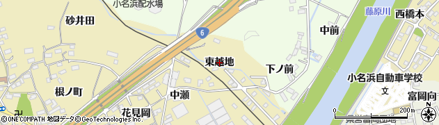 福島県いわき市泉町滝尻（東越地）周辺の地図
