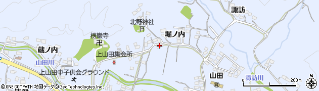 福島県いわき市山田町（堀ノ内）周辺の地図