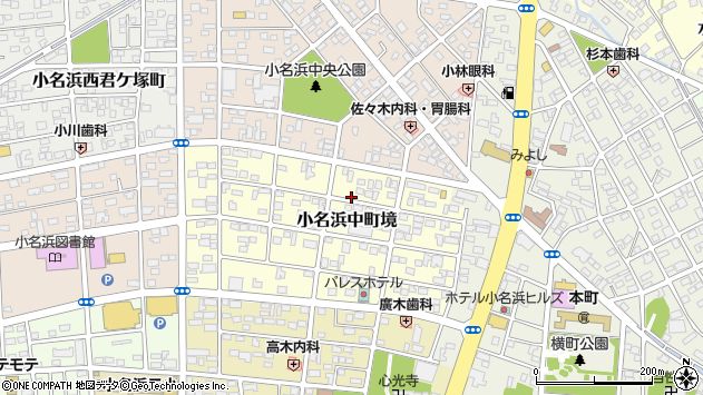 〒971-8163 福島県いわき市小名浜中町境の地図