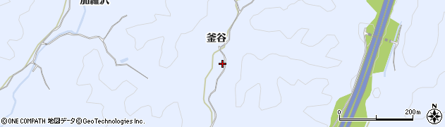 福島県いわき市山田町（釜谷）周辺の地図