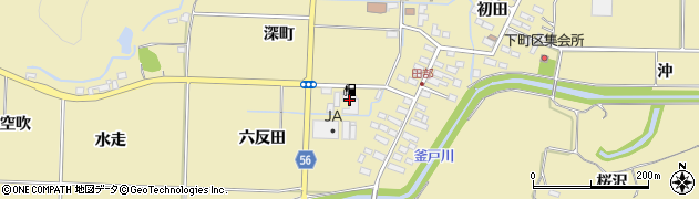 福島県いわき市渡辺町田部（六反田）周辺の地図