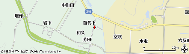 福島県いわき市渡辺町松小屋（苗代下）周辺の地図