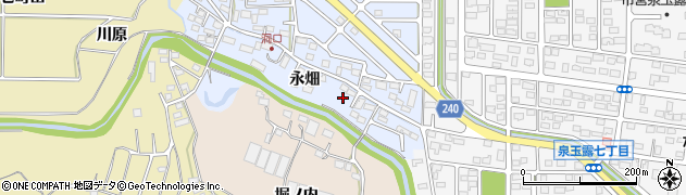 福島県いわき市渡辺町洞（永畑）周辺の地図