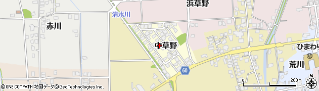 富山県朝日町（下新川郡）中草野周辺の地図