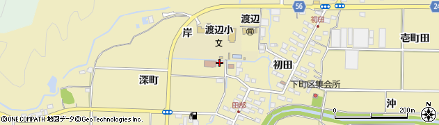 福島県いわき市渡辺町田部（深町）周辺の地図