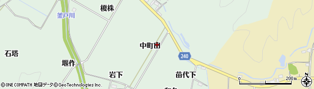 福島県いわき市渡辺町松小屋（中町田）周辺の地図