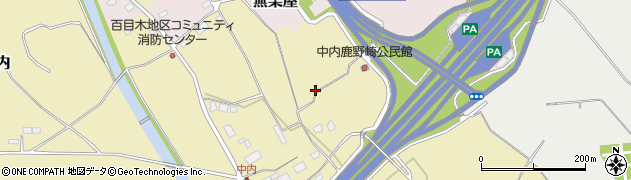 栃木県那須塩原市中内周辺の地図