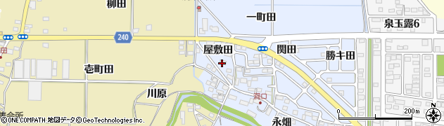 福島県いわき市渡辺町洞屋敷田周辺の地図