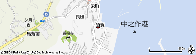 福島県いわき市中之作（須賀）周辺の地図