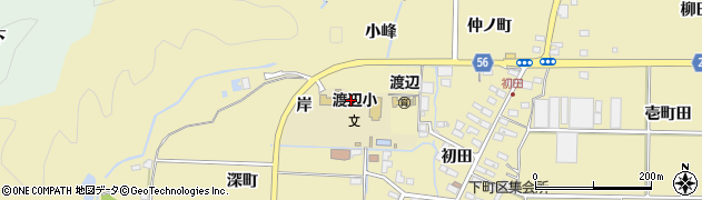福島県いわき市渡辺町田部（岸）周辺の地図