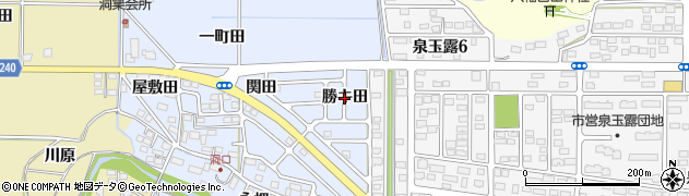 福島県いわき市渡辺町洞（勝キ田）周辺の地図
