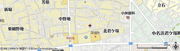 福島県いわき市小名浜大原（中野地）周辺の地図